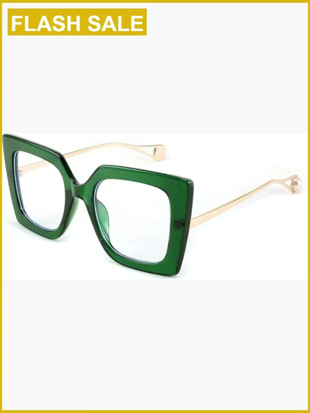 Oversized Square Blue Light Blocking Glasses Cat Eye Fashion Eyewear